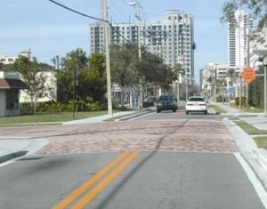 Raised intersection