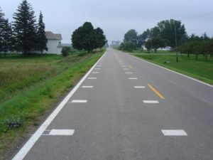 Transverse lane markings